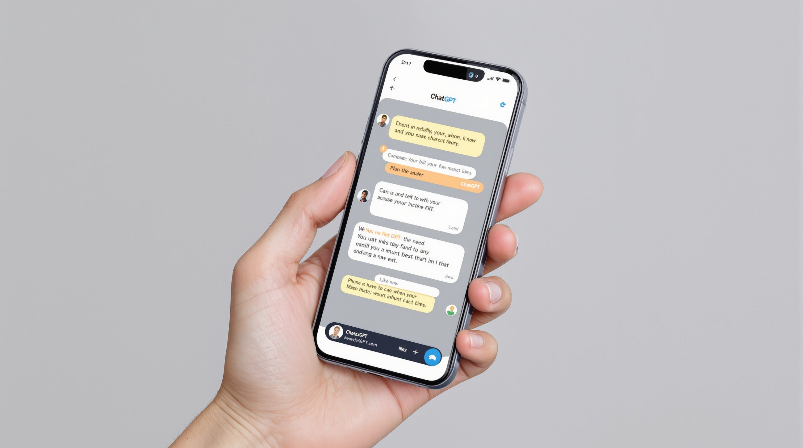 Мобильное приложение ChatGPT на смартфоне
